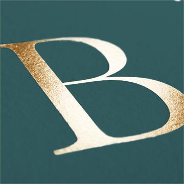 Faire-part naissance douce empreinte plié - Marquage à chaud OR