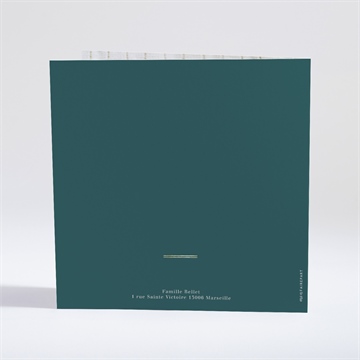 Faire-part naissance douce empreinte plié - Dos du faire-part