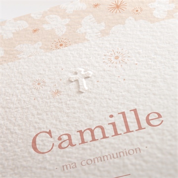 Faire-part communion toujours plus haut - Détail du faire-part