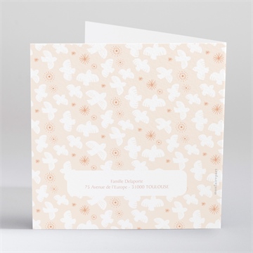 Faire-part communion toujours plus haut - Dos du faire-part