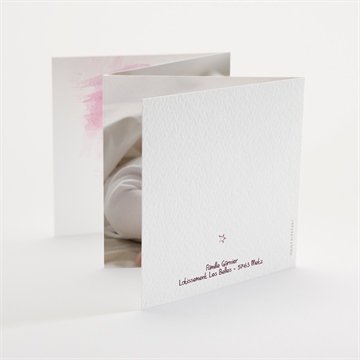 Faire-part naissance joli conte accordéon - Dos du faire-part