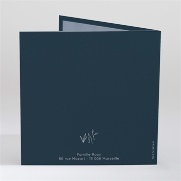 Faire-part naissance scène de vie plié - Dos du faire-part