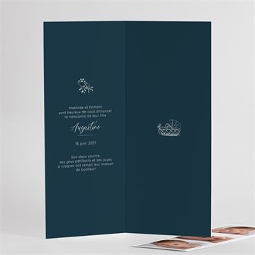 Faire-part naissance scène de vie photomaton - Intérieur du faire-part 2