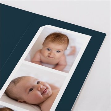 Faire-part naissance scène de vie photomaton - Détail du faire-part