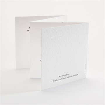 Faire-part naissance horizon accordéon - Dos du faire-part