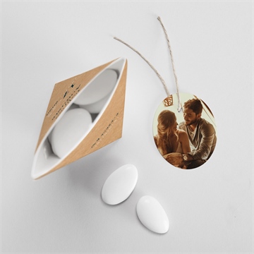 Boîte de dragées mariage notre moment étui - Intérieur de la boîte