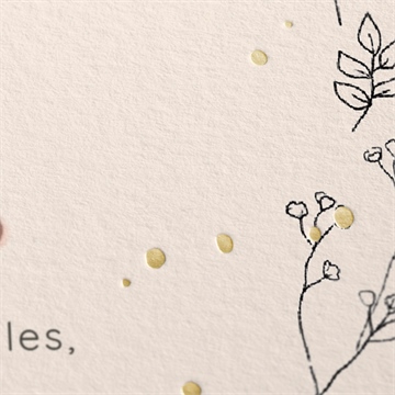 Faire-part naissance mon petit nounours dorure - Marquage à chaud OR