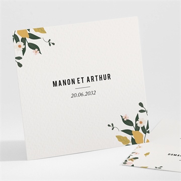 Carton d'invitation mariage vintage champetre pocketfold