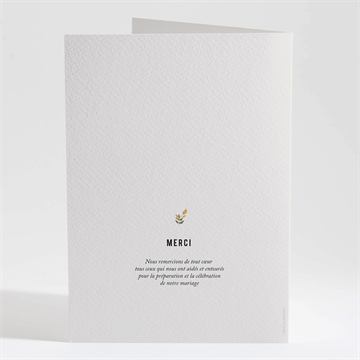 Livret de messe mariage vintage champetre - Dos du livret