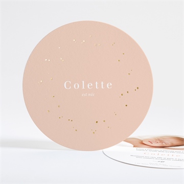 Faire-part naissance nuances de cuivre dorure