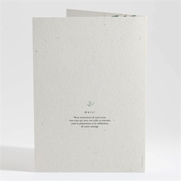 Livret de messe mariage sauvage - Dos du livret