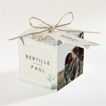 Boîte de dragées mariage sauvage