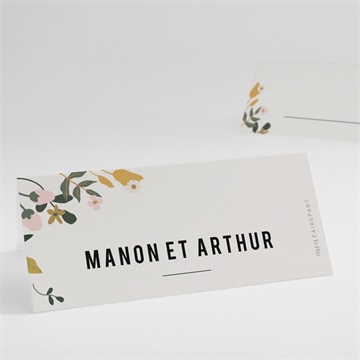 Marque-place mariage vintage champetre pocketfold