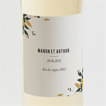 Etiquette de bouteille mariage vintage champetre pocketfold