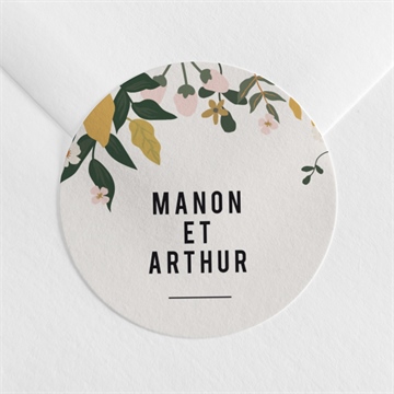Sticker mariage vintage champetre pocketfold