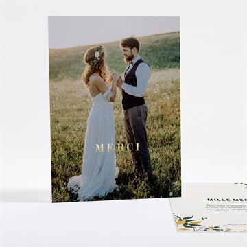 Remerciement mariage vintage champetre