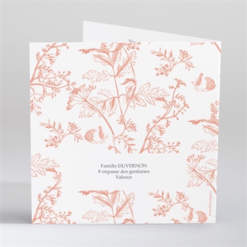 Faire-part naissance notre joie - Dos du faire-part