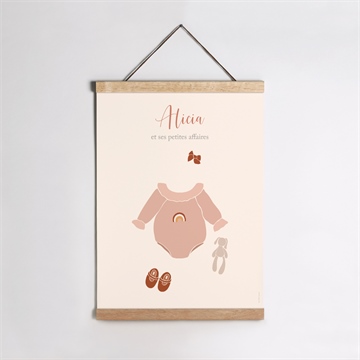 Affiche naissance enfantine