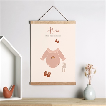 Affiche naissance enfantine - Mise en situation