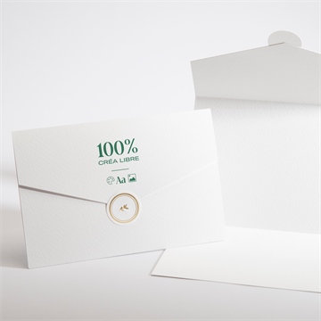 Faire-part mariage vierge enveloppe