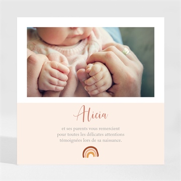 Remerciement naissance enfantine