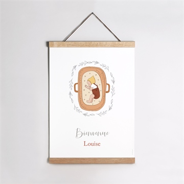 Affiche naissance petit couffin