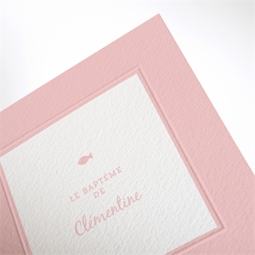Faire-part de baptême divin - Détail du faire-part