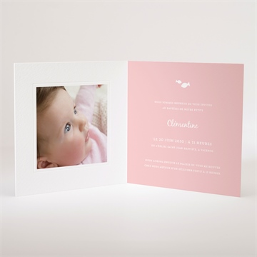 Faire-part de baptême divin - Intérieur du faire-part