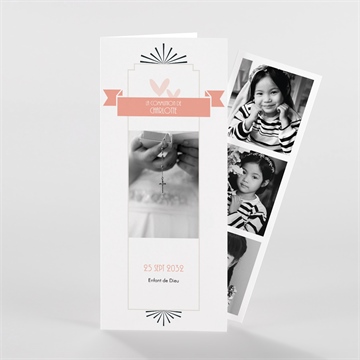 Faire-part communion beauté essentielle photomaton - Vue d'ensemble