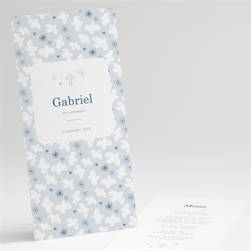 Menu communion vertige bougie argent