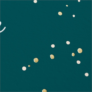 Faire-part naissance flocons délicats rond - Marquage à chaud OR