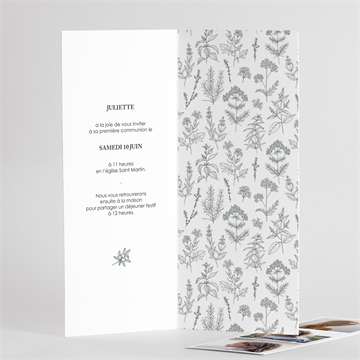 Faire-part communion rayonnement photomaton - Détail de l'intérieur