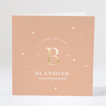 Faire-part naissance ses petits petons dorure