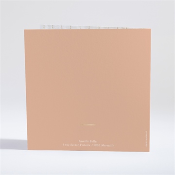 Faire-part naissance ses petits petons dorure - Dos du faire-part