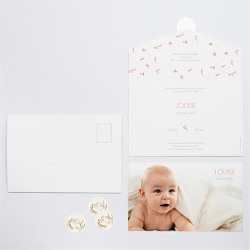 Faire-part naissance instants de vie enveloppe - Vue d'ensemble