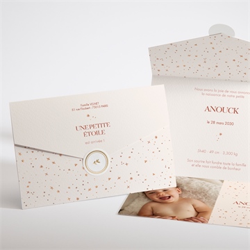 Faire-part naissance mon etoile enveloppe