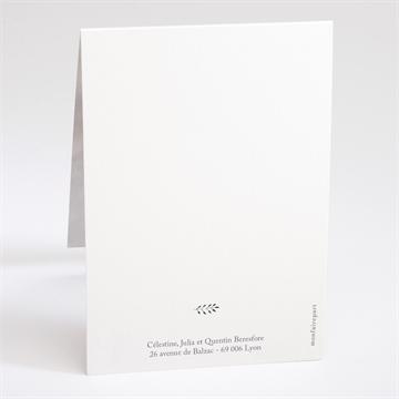 Faire-part naissance en rouge et noir pli décalé - Dos du faire-part