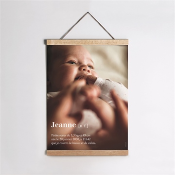 Affiche naissance jolie définition