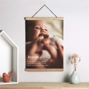 Affiche naissance jolie définition - Mise en situation