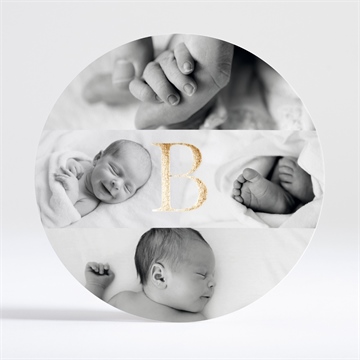 Faire-part naissance welcome baby! dorure