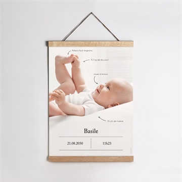Affiche naissance petit trésor