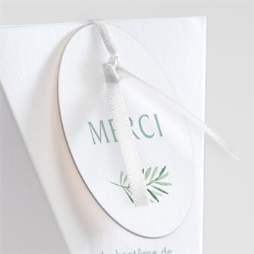 Boîte de dragées baptême feuilles et or étui - Détail de la boîte