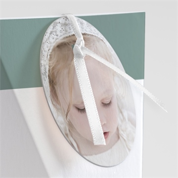 Boîte de dragées baptême annonce en or étui - Détail de la boîte