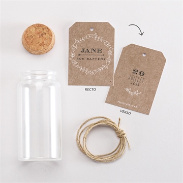 Mignonette baptême belle histoire étiquette - Vue d'ensemble