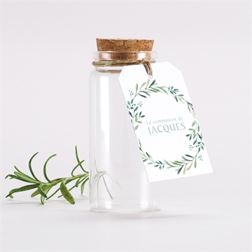 Mignonette communion végétal et dorure carré