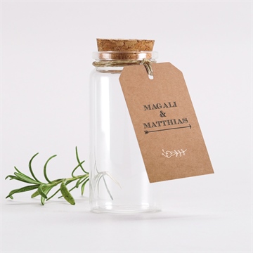 Mignonette mariage kraft vintage magnet