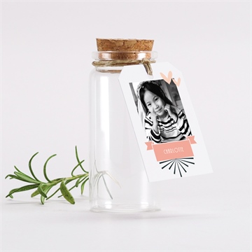 Mignonette communion invitation photomaton magnet