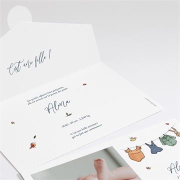 Faire-part naissance petit bout'chou enveloppe - Détail du faire-part