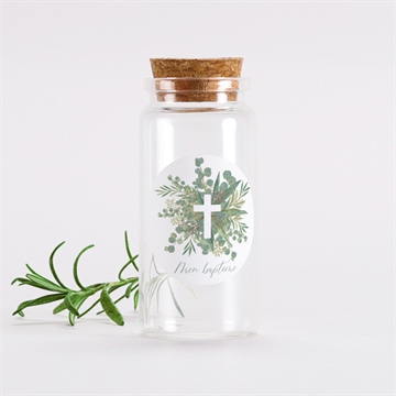 Mignonette baptême grâce sticker