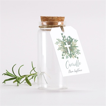 Mignonette baptême grâce étiquette